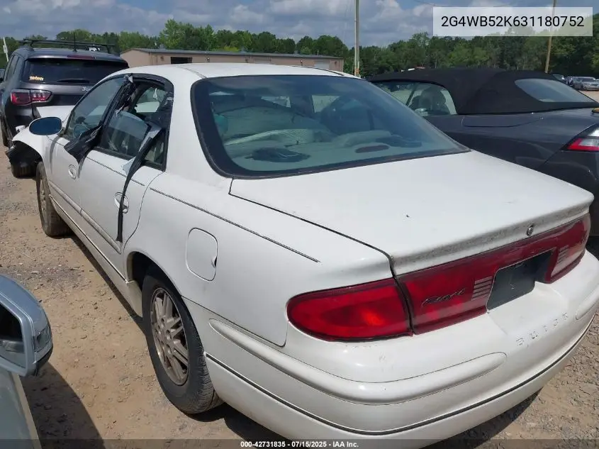 2003 Buick Regal Ls VIN: 2G4WB52K631180752 Lot: 42731835