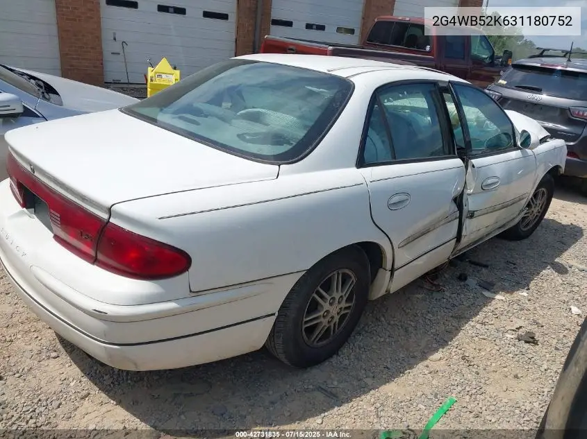 2003 Buick Regal Ls VIN: 2G4WB52K631180752 Lot: 42731835