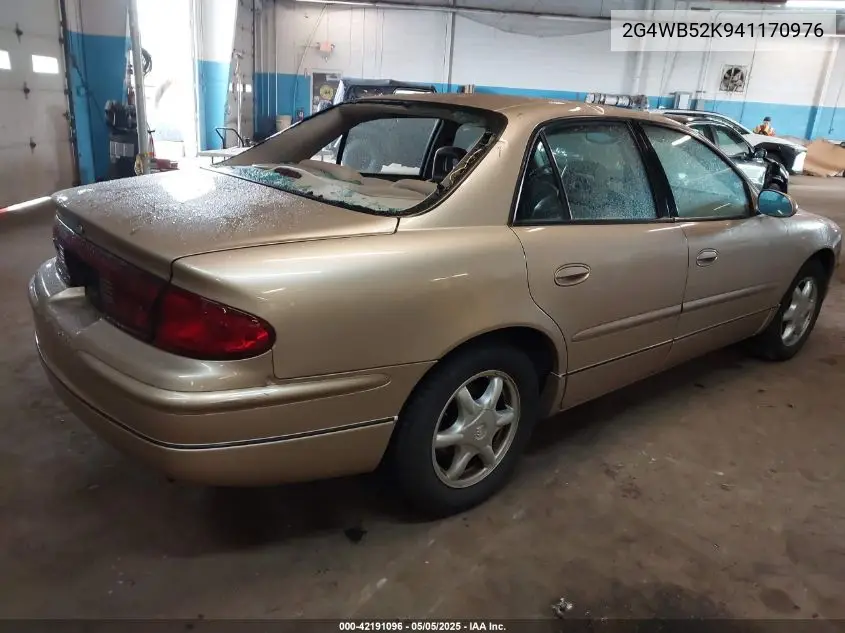 2004 Buick Regal Ls VIN: 2G4WB52K941170976 Lot: 42191096