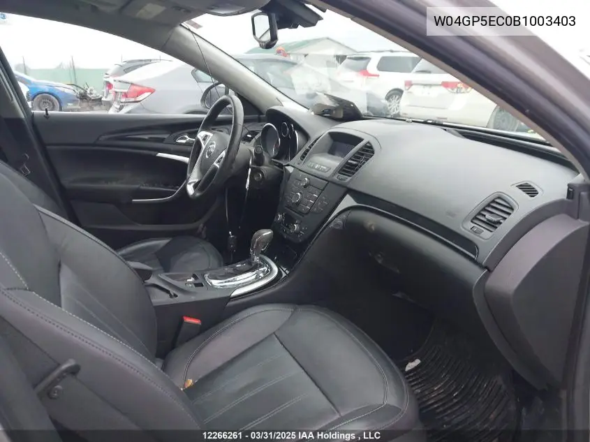 2011 Buick Regal VIN: W04GP5EC0B1003403 Lot: 12266261