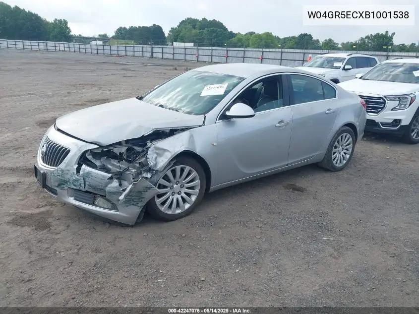 2011 Buick Regal Cxl Russelsheim VIN: W04GR5ECXB1001538 Lot: 42247076