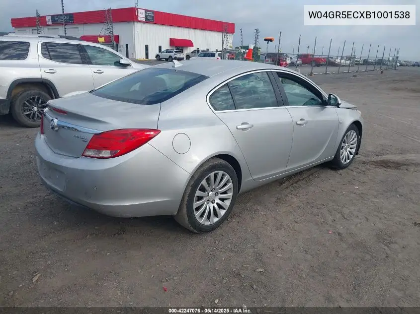 2011 Buick Regal Cxl Russelsheim VIN: W04GR5ECXB1001538 Lot: 42247076