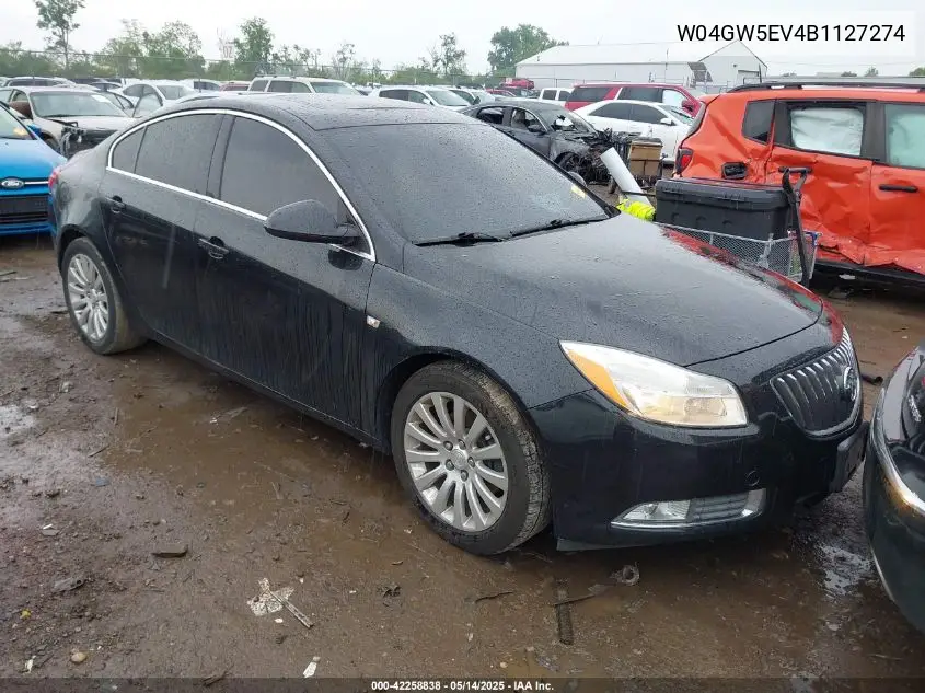 2011 Buick Regal Cxl Turbo Russelsheim VIN: W04GW5EV4B1127274 Lot: 42258838
