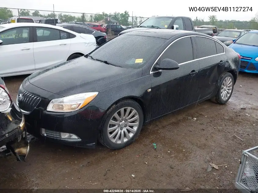 2011 Buick Regal Cxl Turbo Russelsheim VIN: W04GW5EV4B1127274 Lot: 42258838