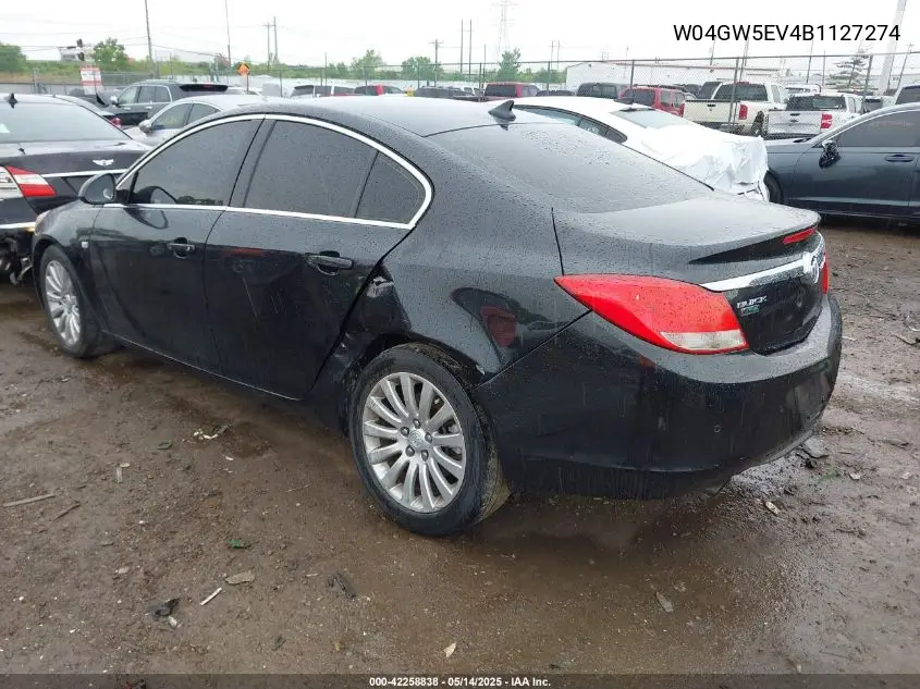2011 Buick Regal Cxl Turbo Russelsheim VIN: W04GW5EV4B1127274 Lot: 42258838