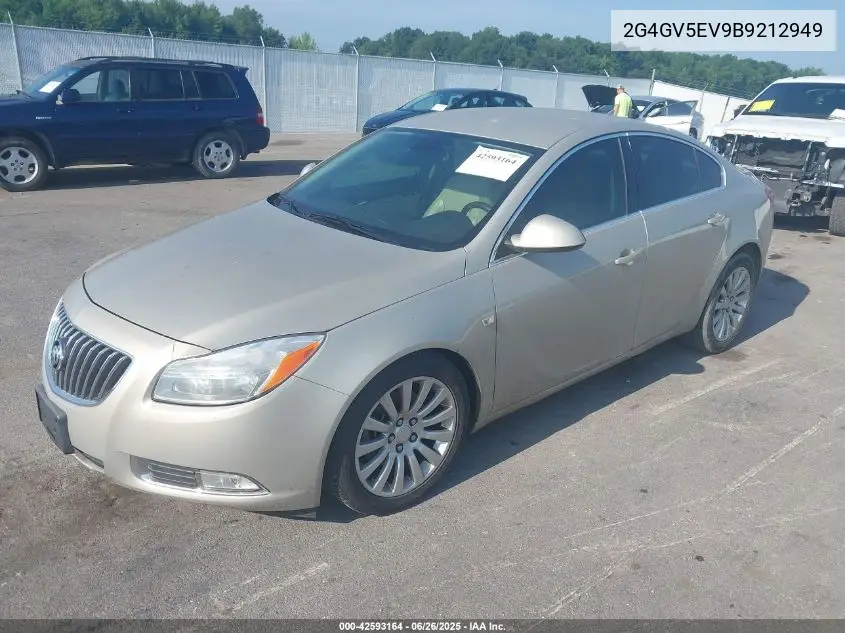 2011 Buick Regal Cxl Turbo Oshawa VIN: 2G4GV5EV9B9212949 Lot: 42593164