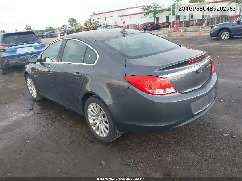 2011 Buick Regal Cxl Oshawa VIN: 2G4GP5EC4B9202953 Lot: 42609149
