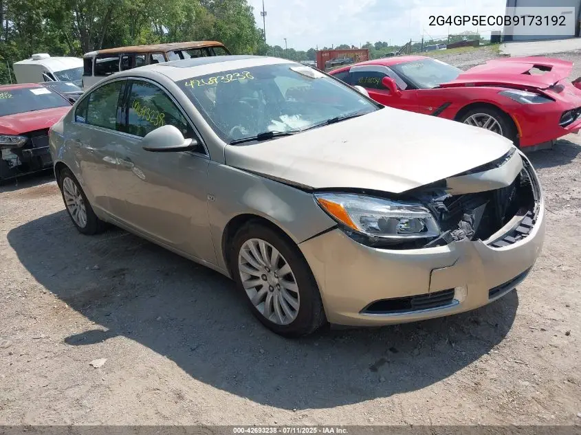 2011 Buick Regal Cxl Oshawa VIN: 2G4GP5EC0B9173192 Lot: 42693238