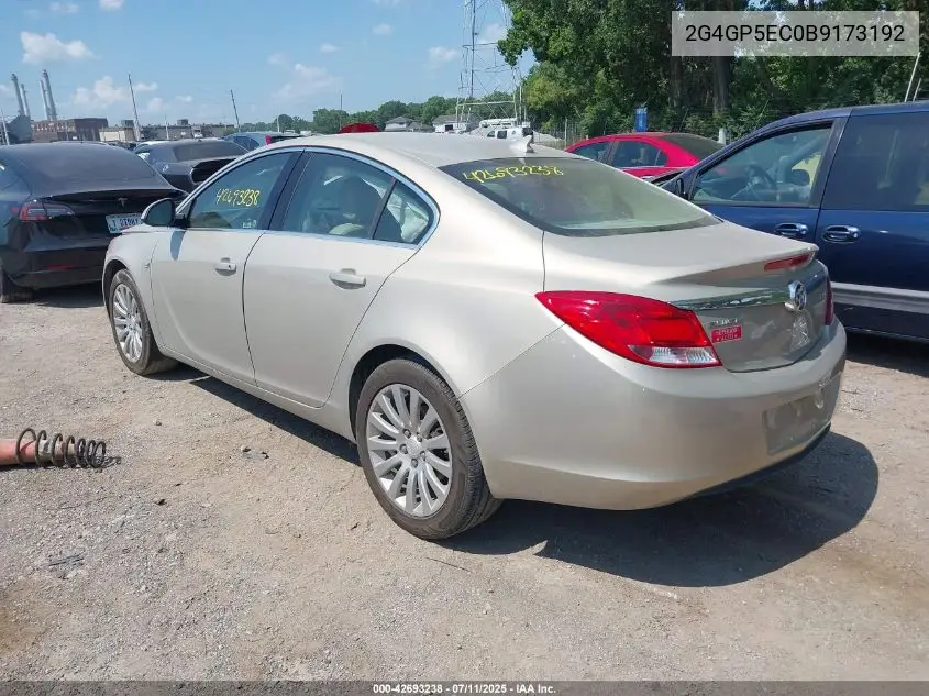 2011 Buick Regal Cxl Oshawa VIN: 2G4GP5EC0B9173192 Lot: 42693238