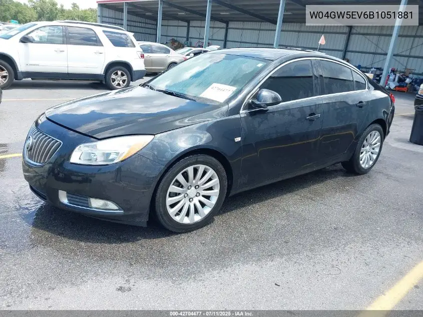 2011 Buick Regal Cxl Turbo Russelsheim VIN: W04GW5EV6B1051881 Lot: 42704477