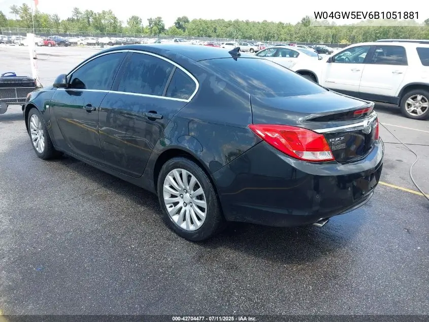 2011 Buick Regal Cxl Turbo Russelsheim VIN: W04GW5EV6B1051881 Lot: 42704477