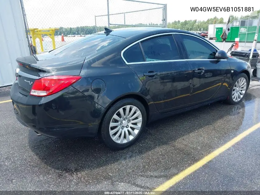 2011 Buick Regal Cxl Turbo Russelsheim VIN: W04GW5EV6B1051881 Lot: 42704477