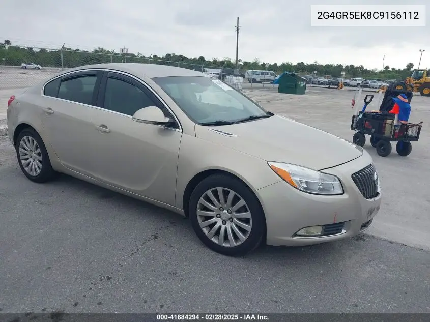 2012 Buick Regal VIN: 2G4GR5EK8C9156112 Lot: 41684294