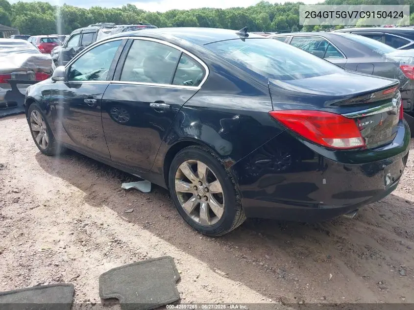 2012 Buick Regal Turbo - Premium 2 VIN: 2G4GT5GV7C9150424 Lot: 42597265
