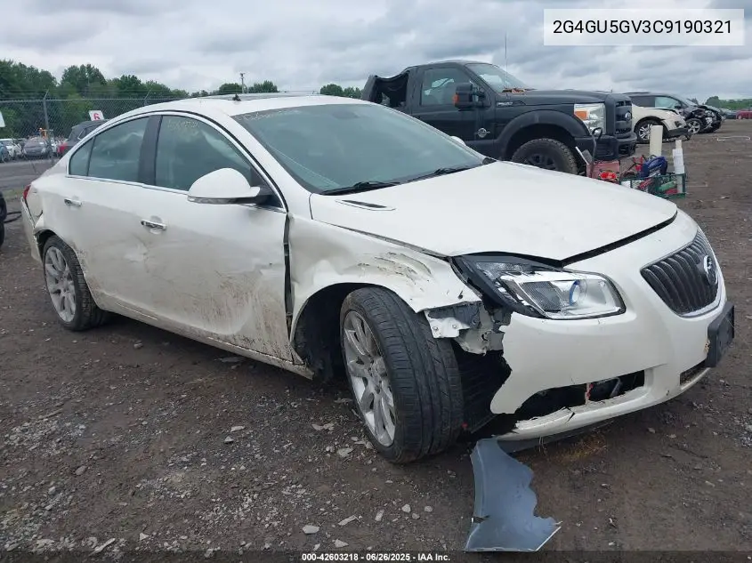 2012 Buick Regal Turbo - Premium 3 VIN: 2G4GU5GV3C9190321 Lot: 42603218