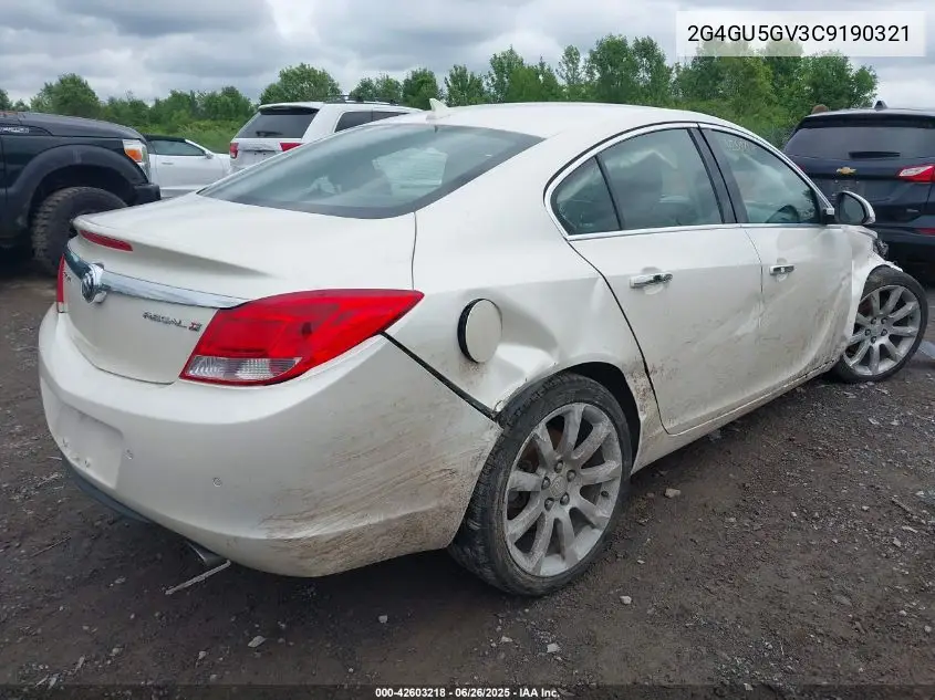 2012 Buick Regal Turbo - Premium 3 VIN: 2G4GU5GV3C9190321 Lot: 42603218