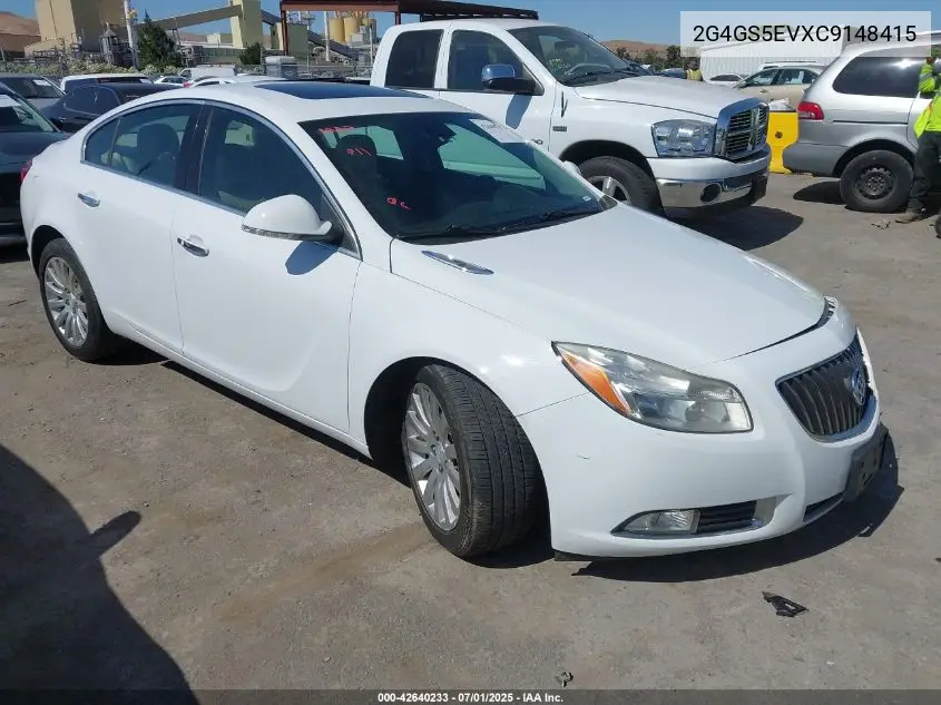 2012 Buick Regal Turbo - Premium 1 VIN: 2G4GS5EVXC9148415 Lot: 42640233
