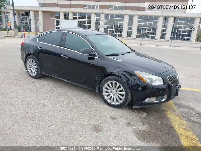 2013 Buick Regal Turbo VIN: 2G4GT5EV4D9151437 Lot: 20215823