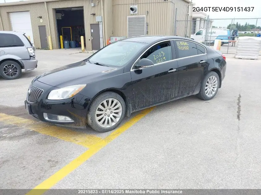 2013 Buick Regal Turbo VIN: 2G4GT5EV4D9151437 Lot: 20215823