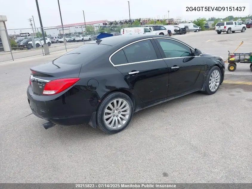 2013 Buick Regal Turbo VIN: 2G4GT5EV4D9151437 Lot: 20215823