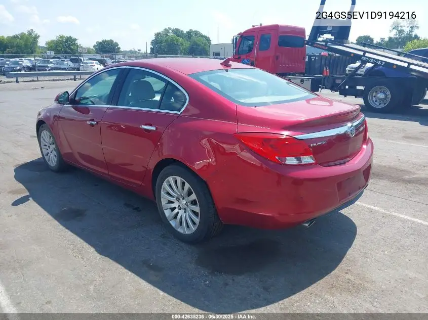 2013 Buick Regal Turbo - Premium 1 VIN: 2G4GS5EV1D9194216 Lot: 42635236