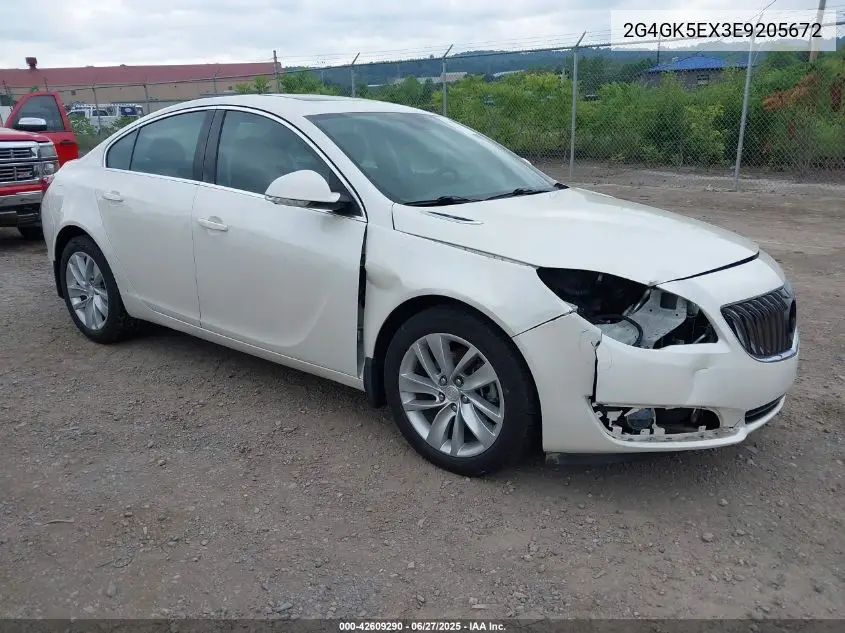 2014 Buick Regal Turbo VIN: 2G4GK5EX3E9205672 Lot: 42609290