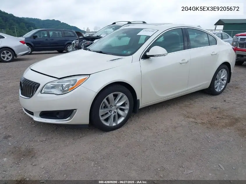 2014 Buick Regal Turbo VIN: 2G4GK5EX3E9205672 Lot: 42609290