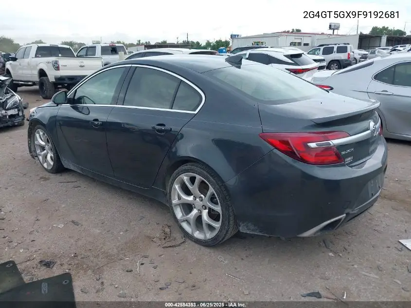 2015 Buick Regal Gs VIN: 2G4GT5GX9F9192681 Lot: 42584353