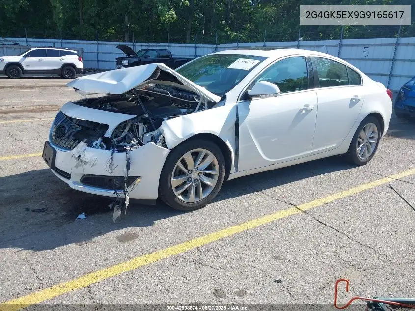 2016 Buick Regal Turbo VIN: 2G4GK5EX9G9165617 Lot: 42598874