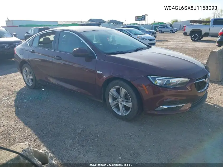 2018 Buick Regal Sportback Preferred VIN: W04GL6SX8J1158093 Lot: 41976400