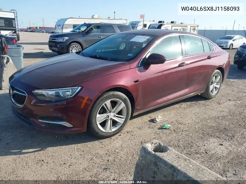 2018 Buick Regal Sportback Preferred VIN: W04GL6SX8J1158093 Lot: 41976400