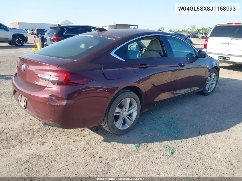 2018 Buick Regal Sportback Preferred VIN: W04GL6SX8J1158093 Lot: 41976400