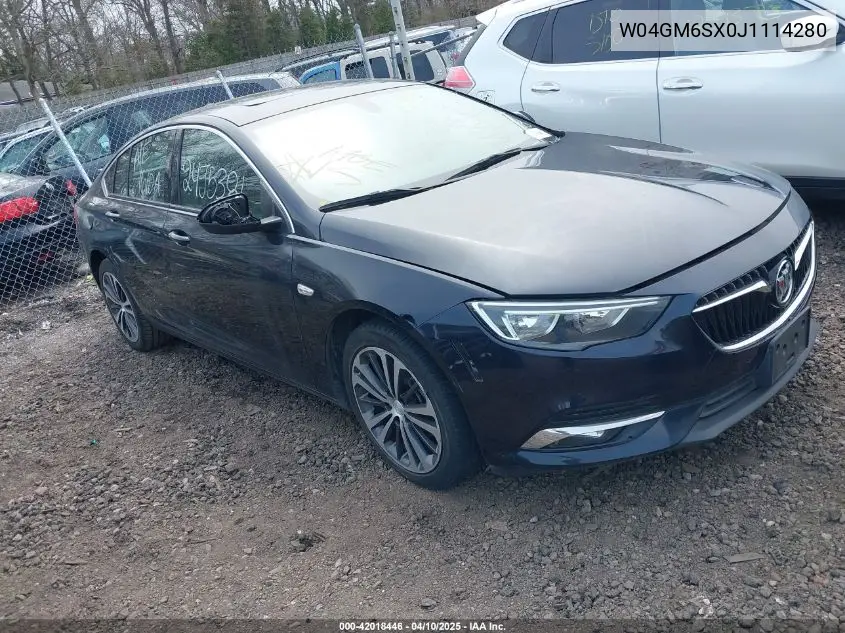 2018 Buick Regal Sportback Preferred Ii VIN: W04GM6SX0J1114280 Lot: 42018446