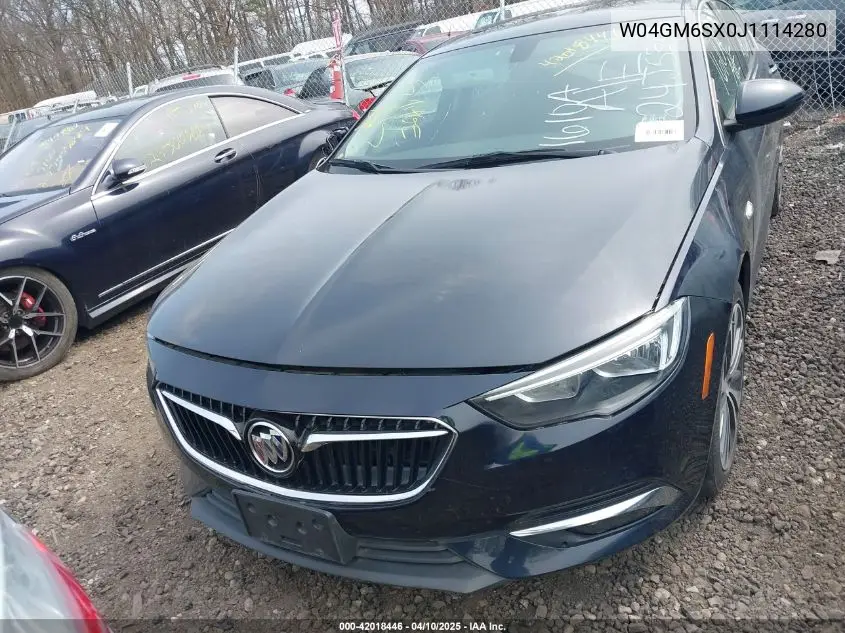 2018 Buick Regal Sportback Preferred Ii VIN: W04GM6SX0J1114280 Lot: 42018446