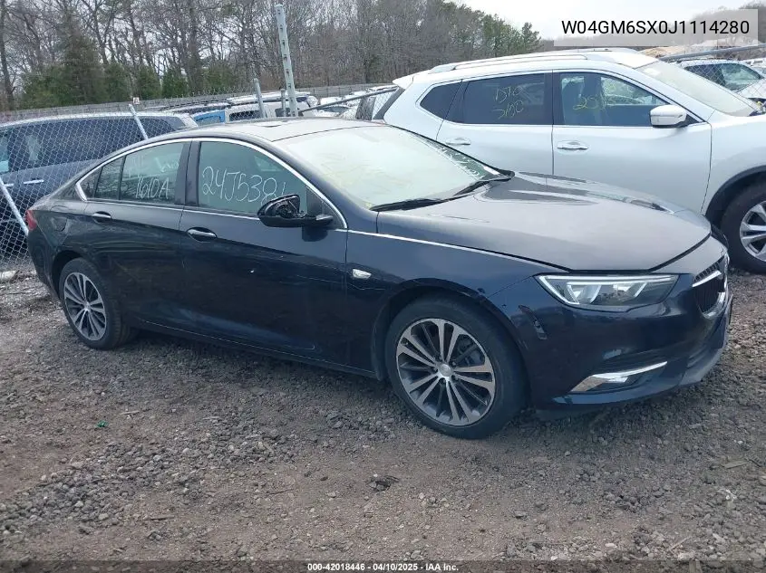 2018 Buick Regal Sportback Preferred Ii VIN: W04GM6SX0J1114280 Lot: 42018446