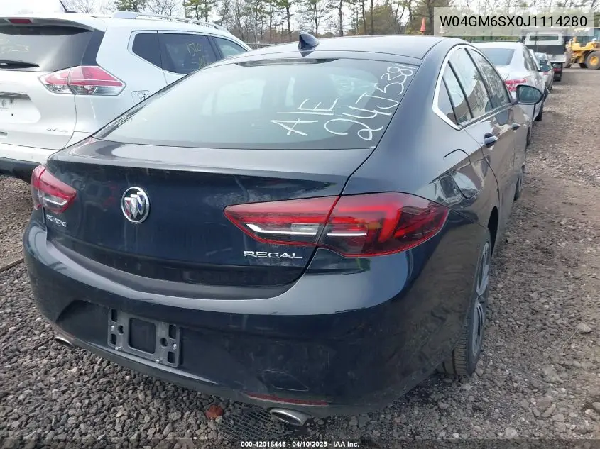 2018 Buick Regal Sportback Preferred Ii VIN: W04GM6SX0J1114280 Lot: 42018446