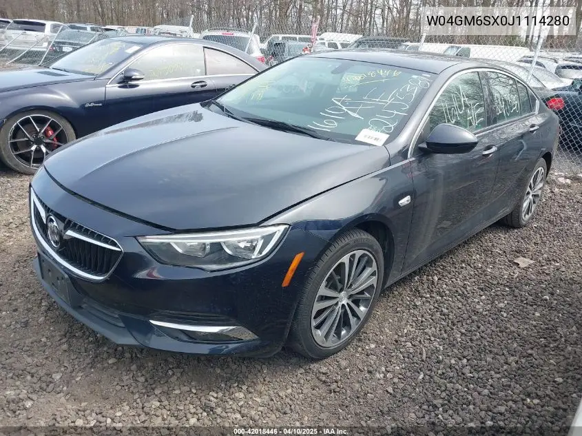 2018 Buick Regal Sportback Preferred Ii VIN: W04GM6SX0J1114280 Lot: 42018446