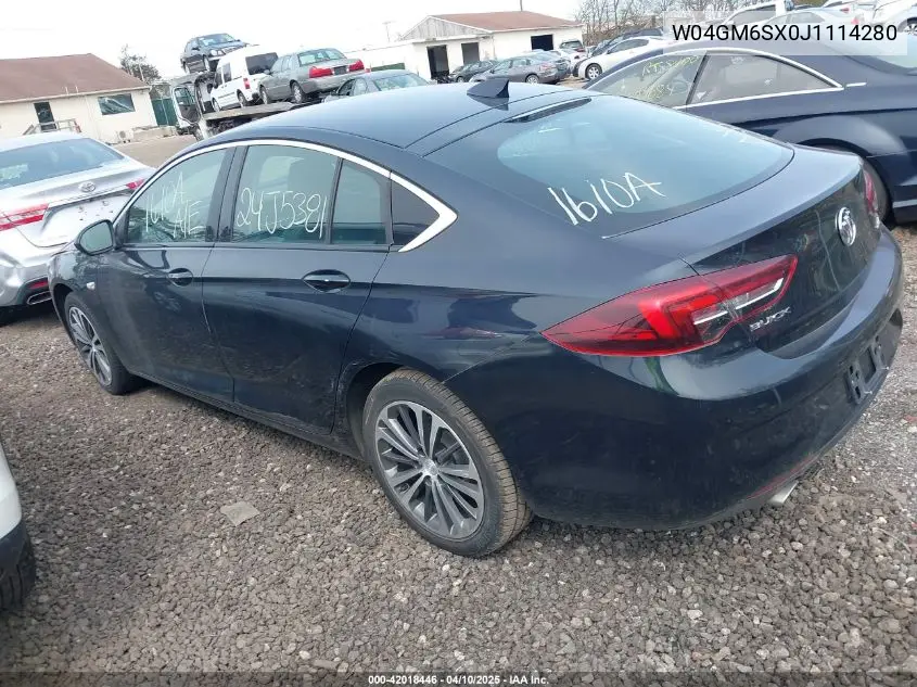 2018 Buick Regal Sportback Preferred Ii VIN: W04GM6SX0J1114280 Lot: 42018446