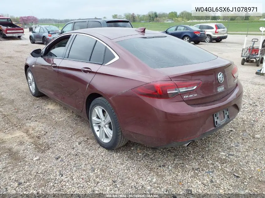 2018 Buick Regal Sportback Preferred VIN: W04GL6SX6J1078971 Lot: 42079652