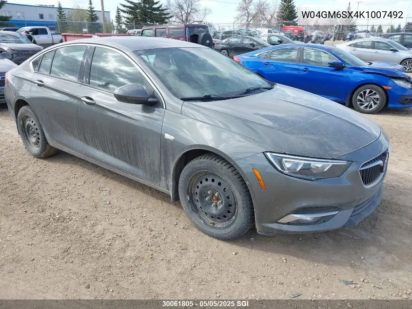 2019 Buick Regal Preferred Ii VIN: W04GM6SX4K1007492 Lot: 30061805