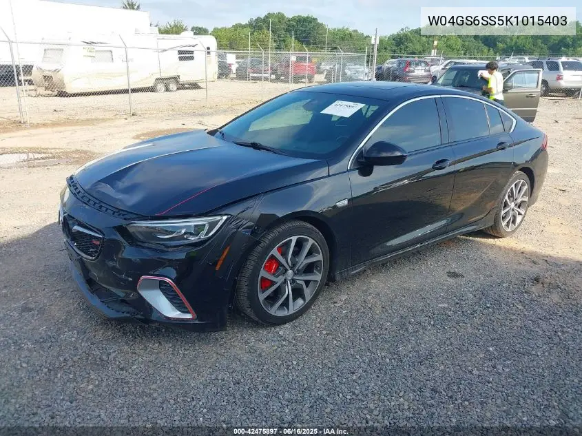 2019 Buick Regal Sportback Awd Gs VIN: W04GS6SS5K1015403 Lot: 42475897