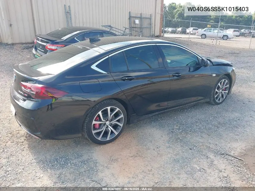 2019 Buick Regal Sportback Awd Gs VIN: W04GS6SS5K1015403 Lot: 42475897