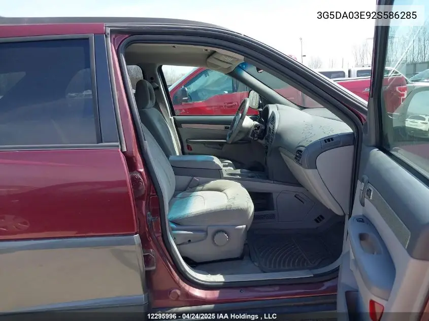 2002 Buick Rendezvous Cx Luxury/Cx Security/Cx Value/Cx Versatility VIN: 3G5DA03E92S586285 Lot: 12295996