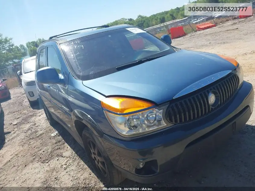 2002 Buick Rendezvous Cxl VIN: 3G5DB03E52S523777 Lot: 42058576