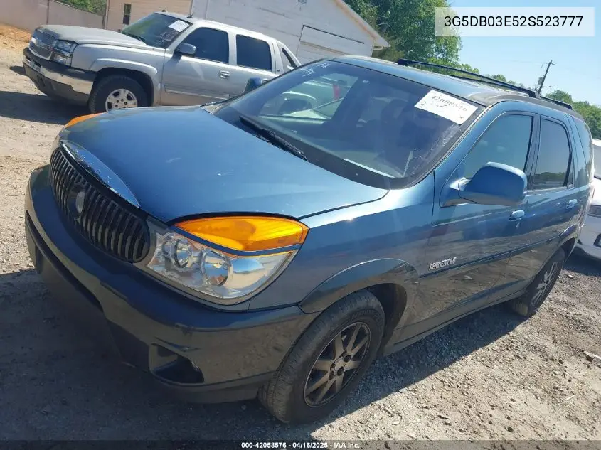 2002 Buick Rendezvous Cxl VIN: 3G5DB03E52S523777 Lot: 42058576