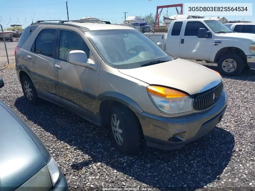 2002 Buick Rendezvous Cxl VIN: 3G5DB03E82S564534 Lot: 42169742