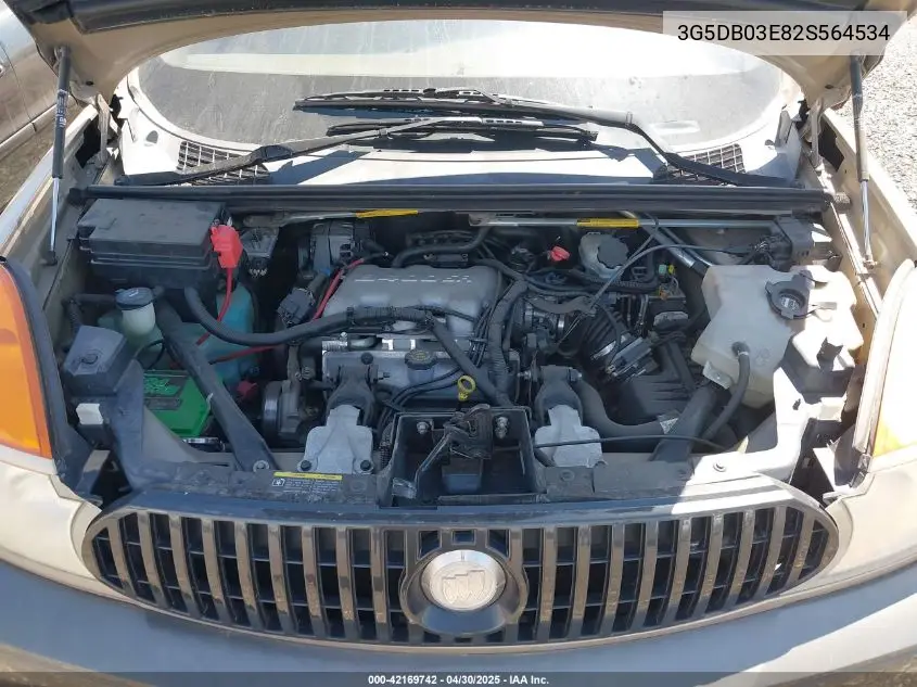 2002 Buick Rendezvous Cxl VIN: 3G5DB03E82S564534 Lot: 42169742