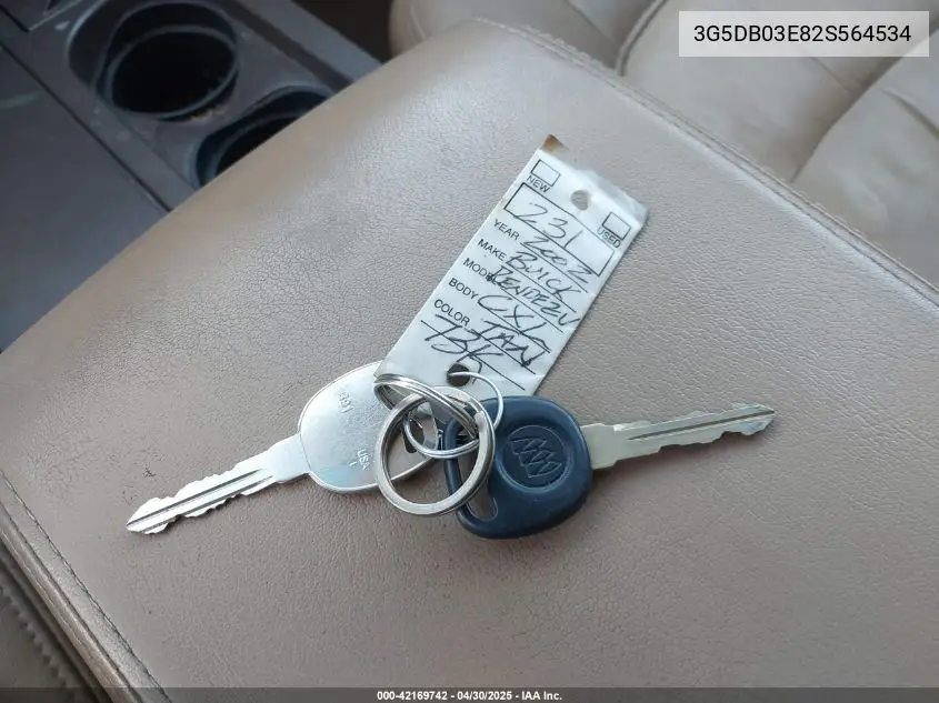 2002 Buick Rendezvous Cxl VIN: 3G5DB03E82S564534 Lot: 42169742