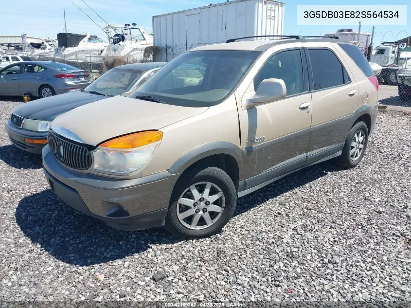2002 Buick Rendezvous Cxl VIN: 3G5DB03E82S564534 Lot: 42169742