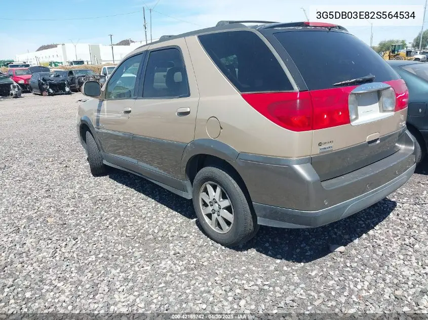 2002 Buick Rendezvous Cxl VIN: 3G5DB03E82S564534 Lot: 42169742